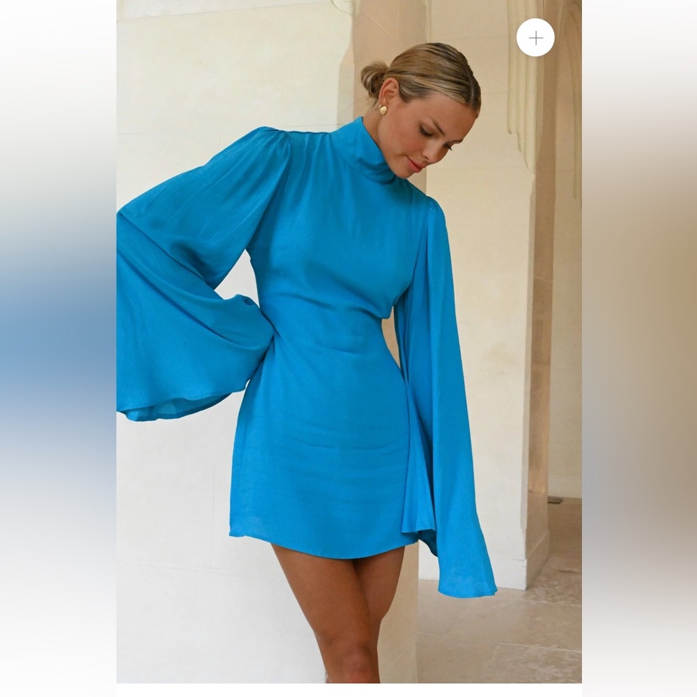 Mini dress from Yellow the Label - small in aqua. Worn once